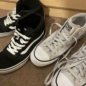 High top sneaker bundle! Converse and vans!